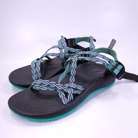 Chaco ZX/1 Ecotread Adjustable Outdoor Sandal Youth Size 5 J180217 Blue Black - Picture 1 of 10